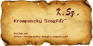 Krompaszky Szegfű névjegykártya